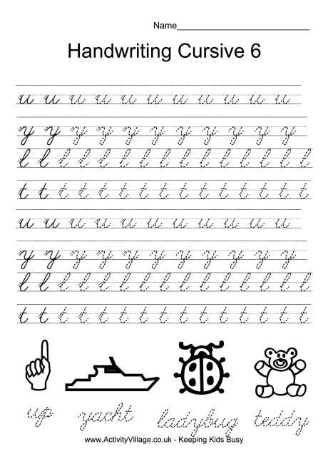 5 Free Cursive Handwriting Worksheets to Download