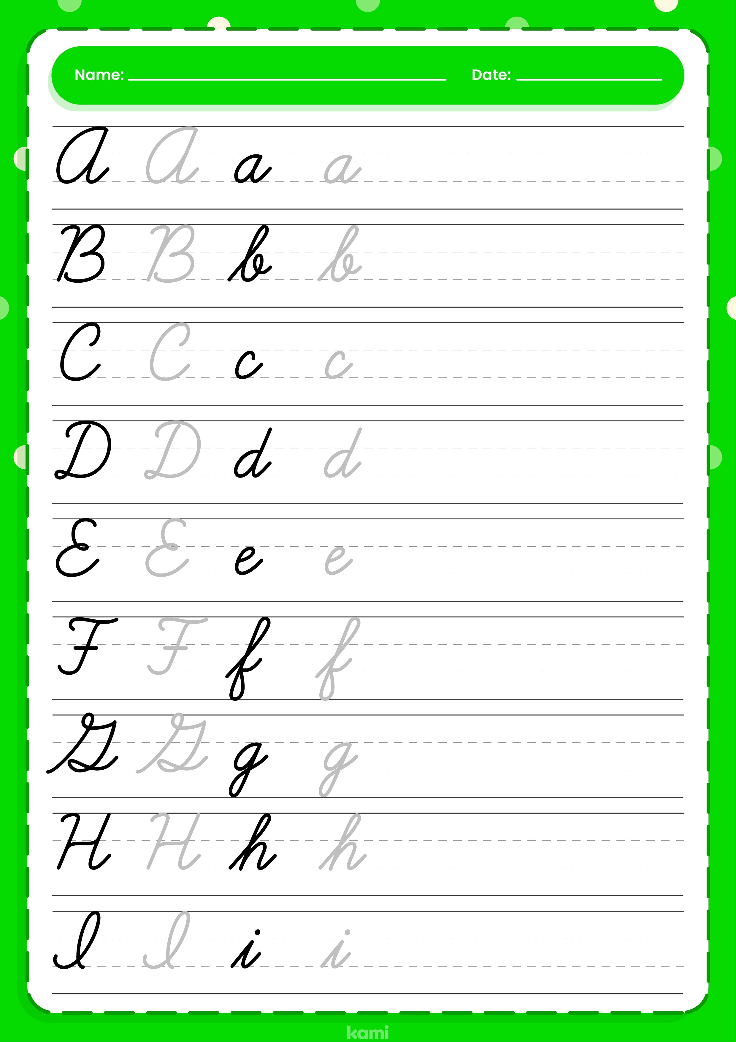 5 Free Printable Cursive Worksheets to Practice Everyday