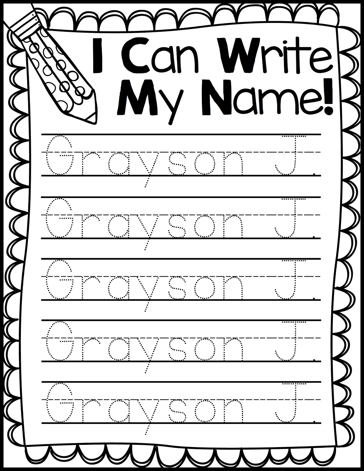 20 Free Name Tracing Worksheets to Print