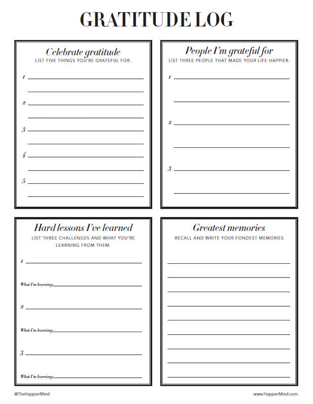 Free Printable Personal Growth Worksheets Happier Mind Journal Personal Development