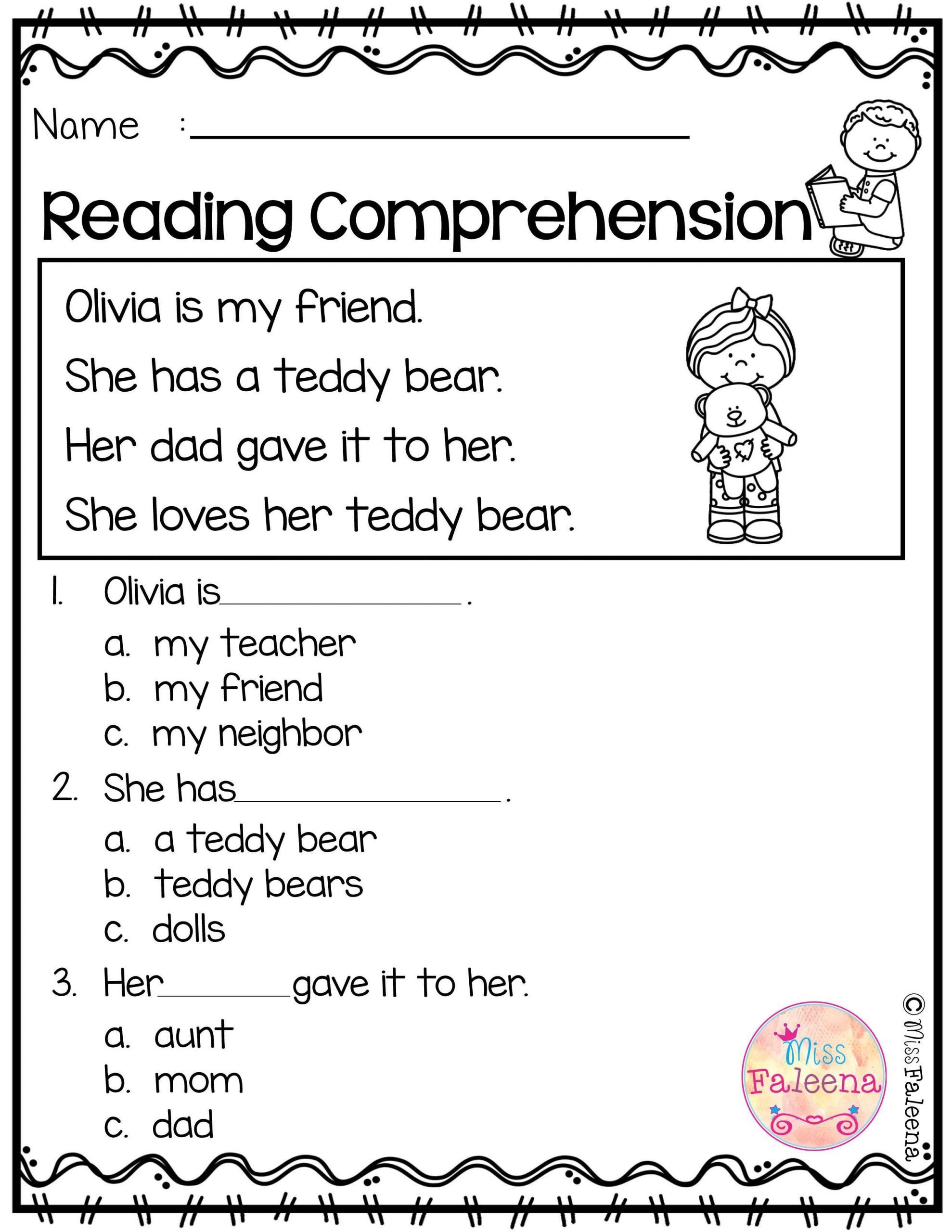 Free Printable Reading Comprehension Worksheets For 3Rd Grade Be4