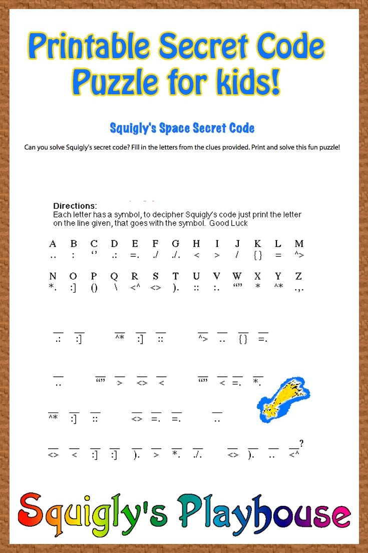 Free Secret Code Worksheets to Print for Kids