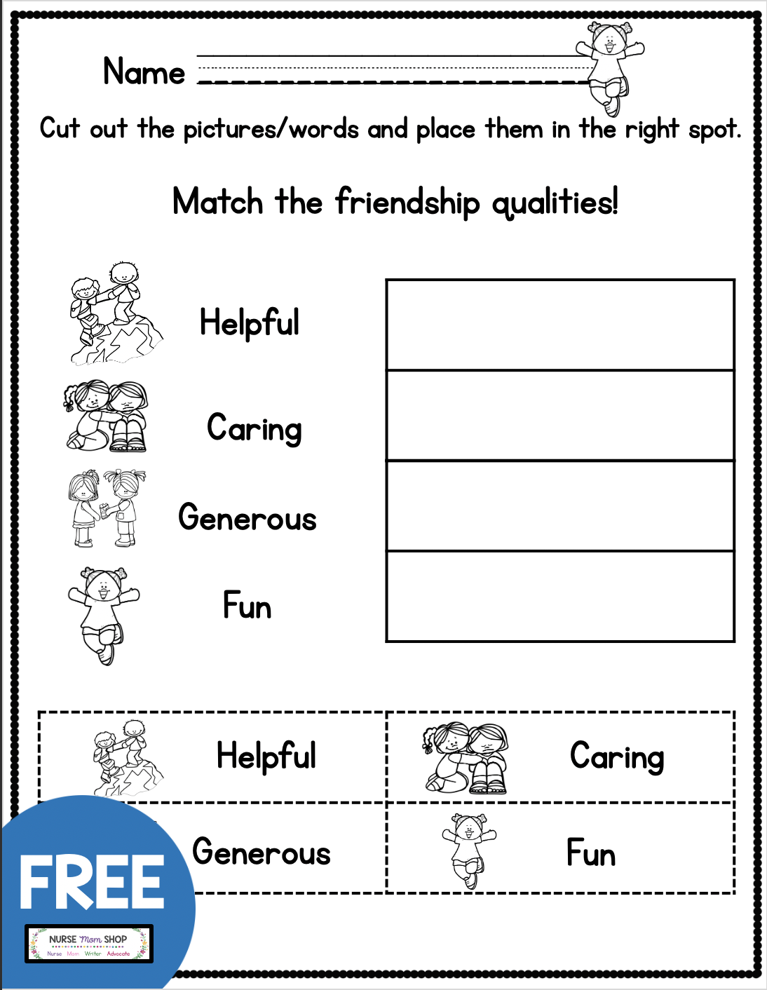 Free Printable Social Skills Worksheets for Kids and Adults