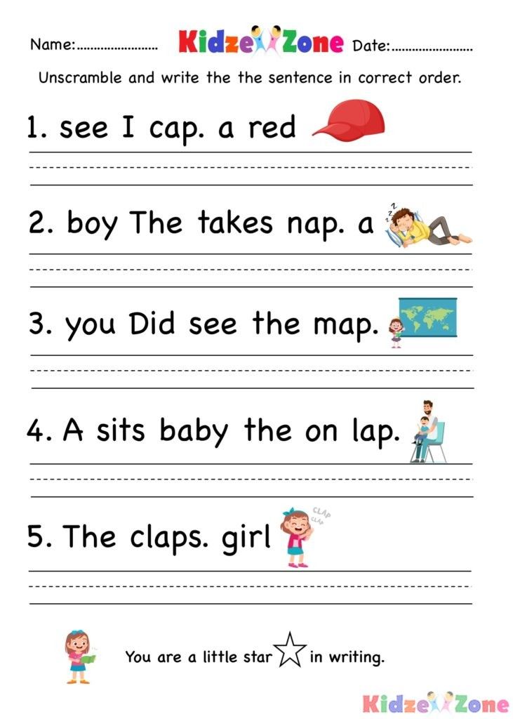 Free Printable Unscramble Words Worksheets