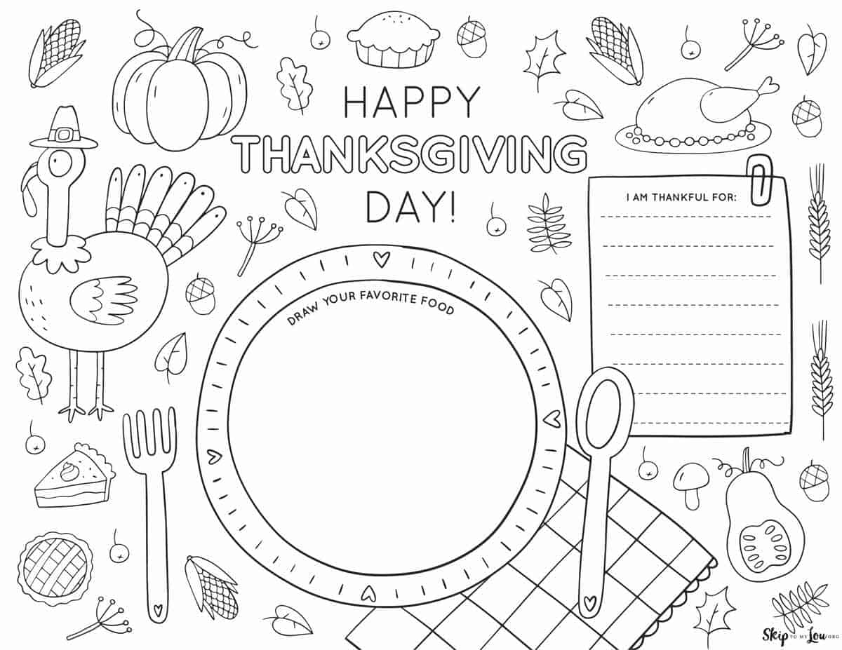 Free Thanksgiving Worksheets Pdf