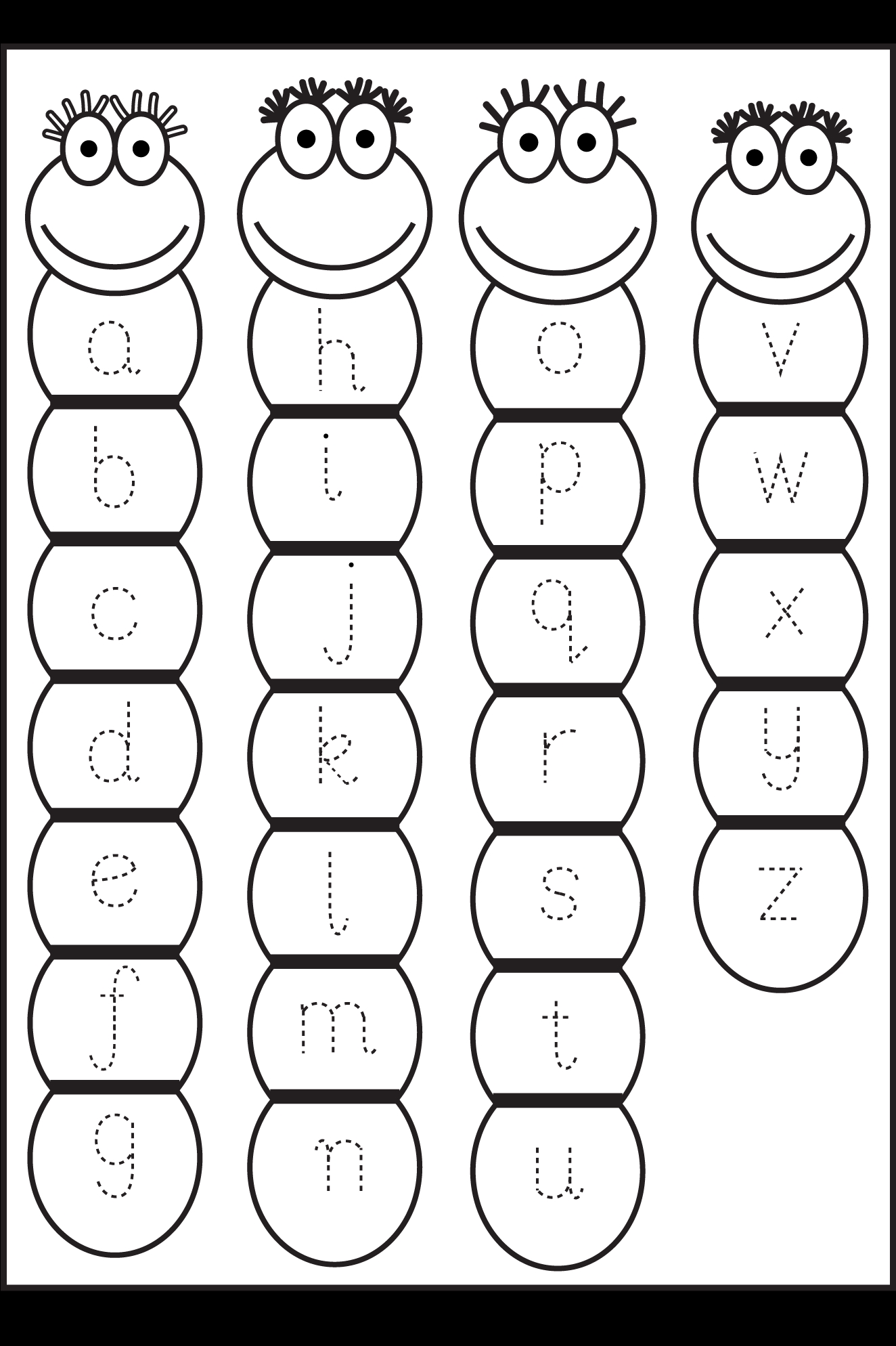 Free Printable Traceable Letters Worksheet for Kids