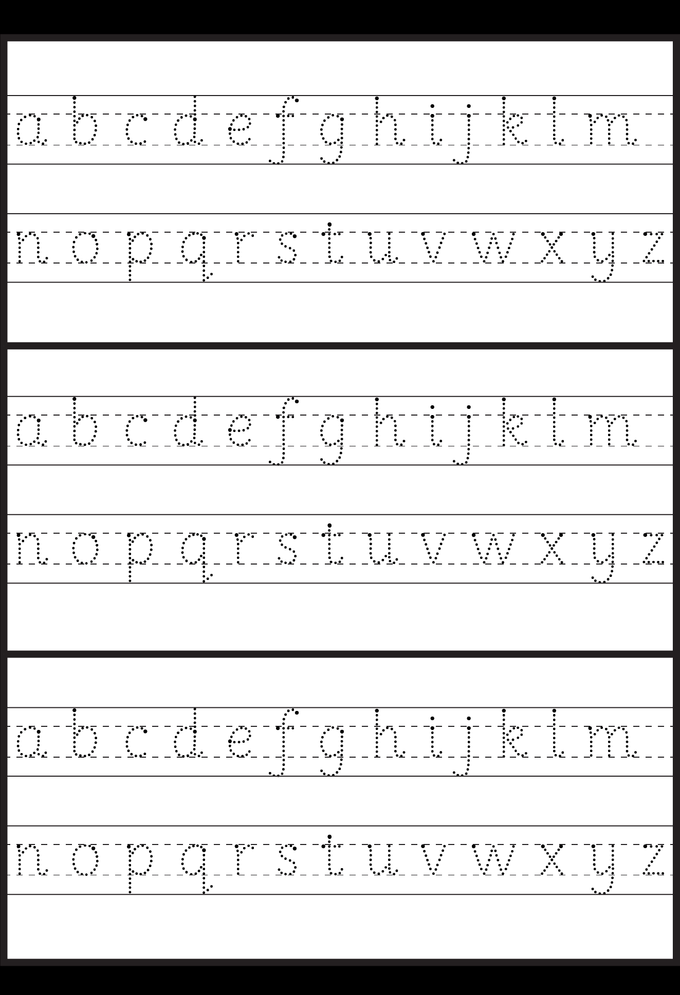 Free Tracing Handwriting Practice Sheets