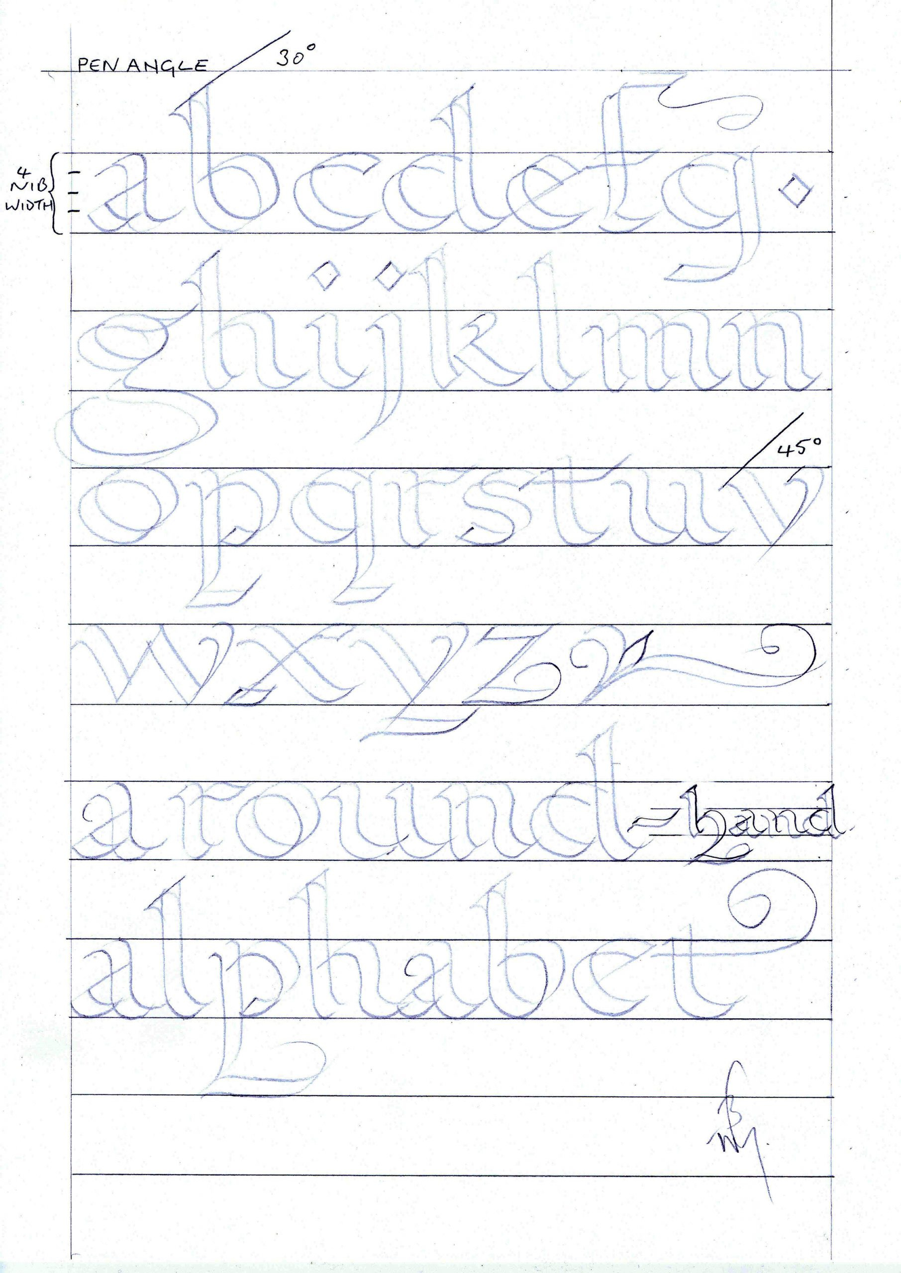 Free Worksheets For Calligraphy