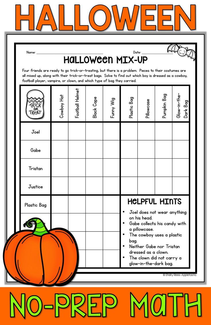 Fun Printable Halloween Worksheets For 5Th Graders Alphabetworksheetsfree Com