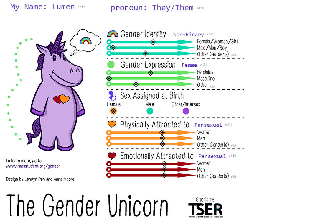 Gender Unicorn Worksheet