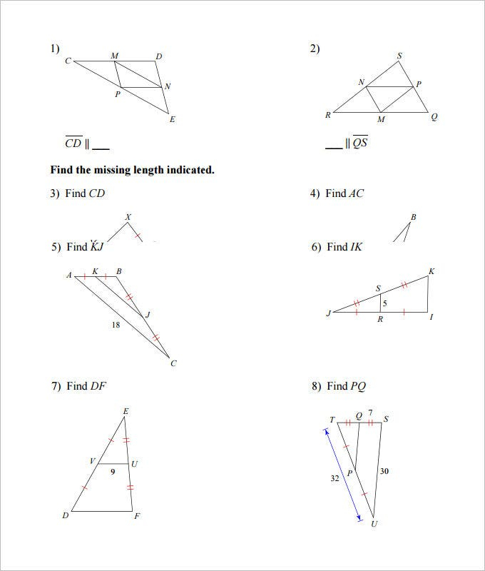 Geometry Constructions Worksheet Solutions for Students