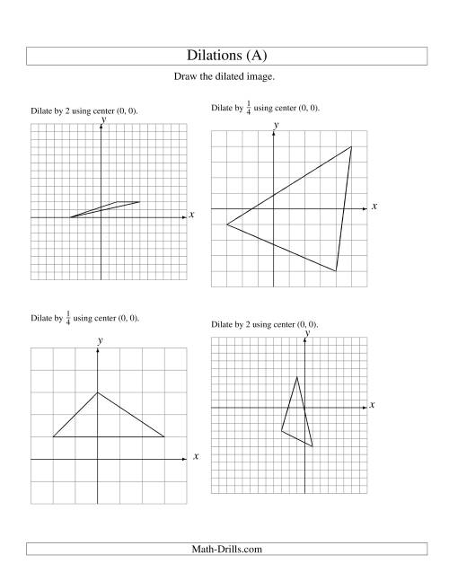 Geometry Dilations Worksheet Exercises and Answers