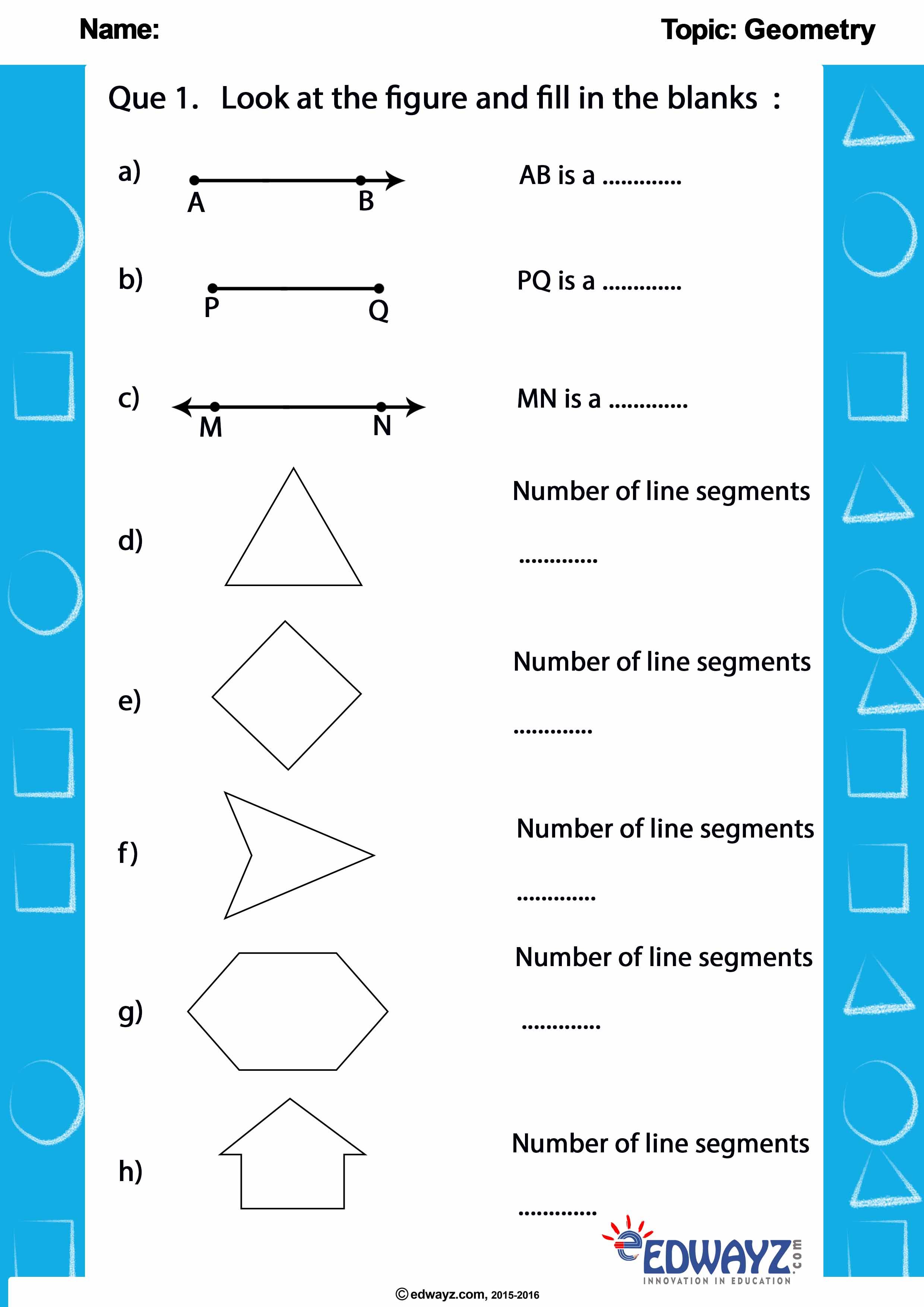 Geometry Grade 4 Math Worksheets