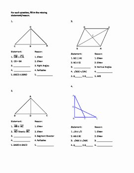 Geometry Proofs Worksheet Answers