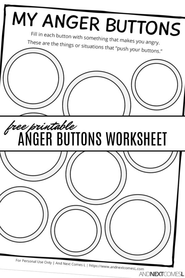 Getting To Know Your Anger Worksheet