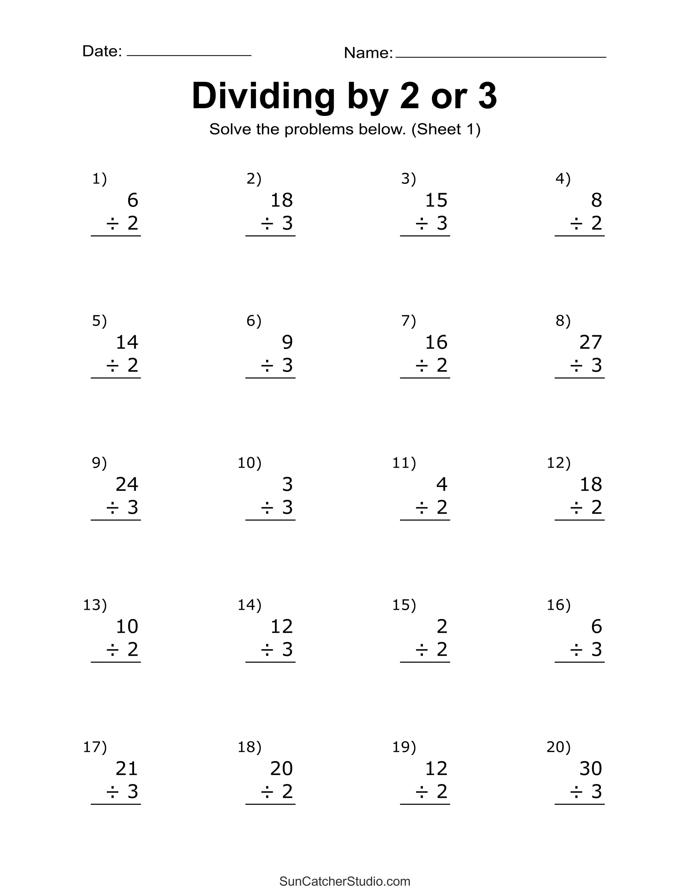 Grade 3 Division Worksheets Free Amp Printable K5 Learning Worksheets Library