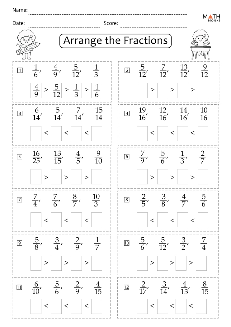 Grade 3 Fractions And Decimals Worksheets Free Printable K5 Learning