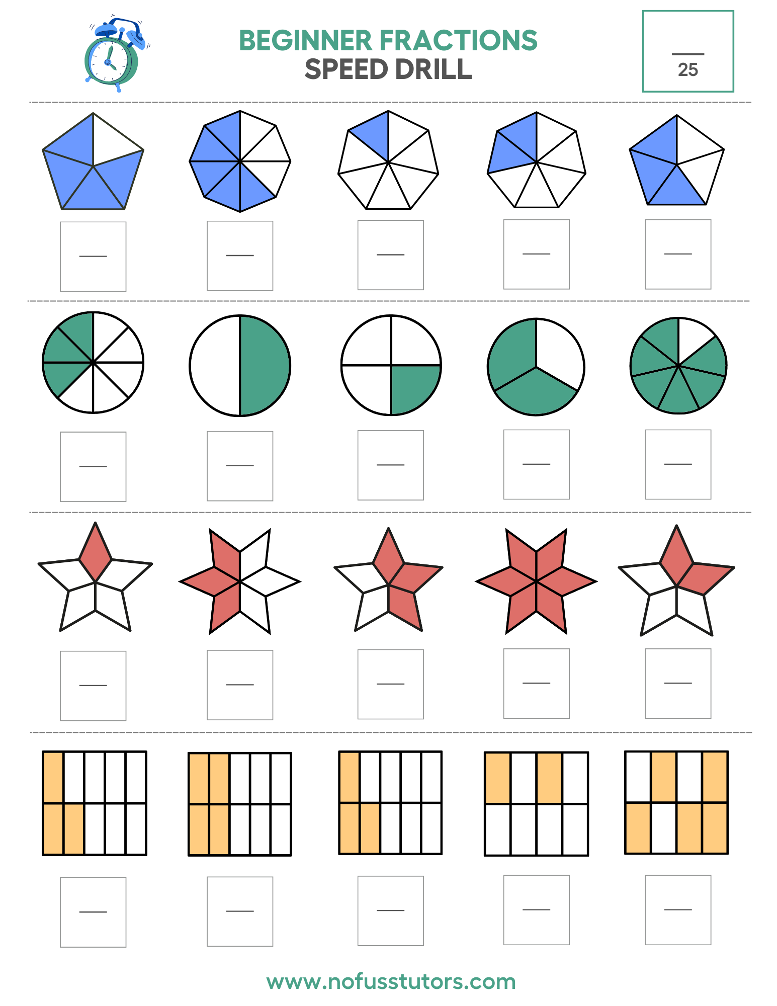 Grade 3 Fractions Worksheets Pdf