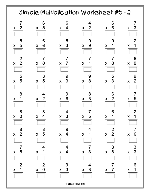 Grade 5 Multiplication Practice Worksheets Made Easy