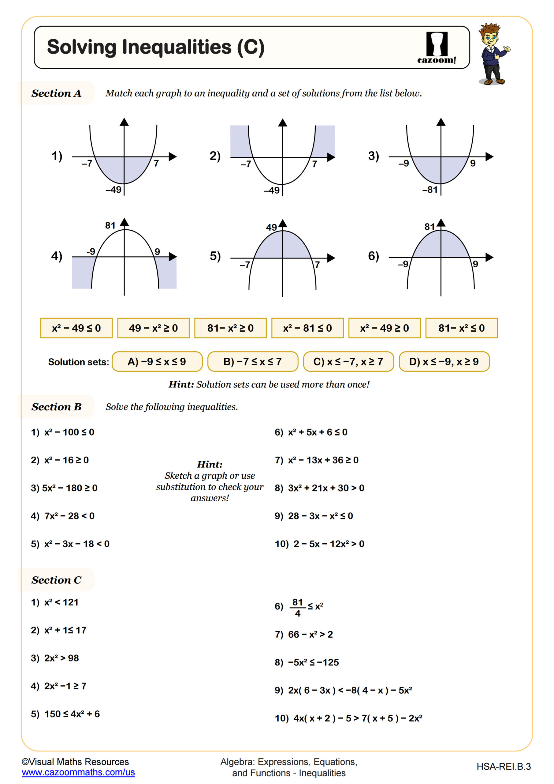 Graphing Inequalities Made Easy Worksheet