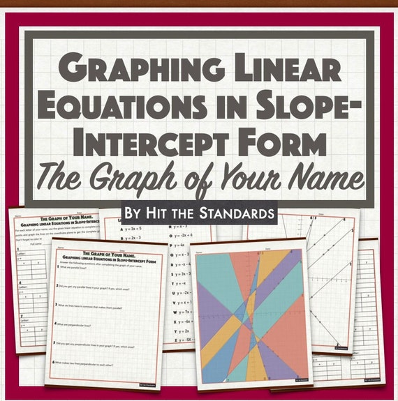 Graphing Linear Equations Worksheet Pdf