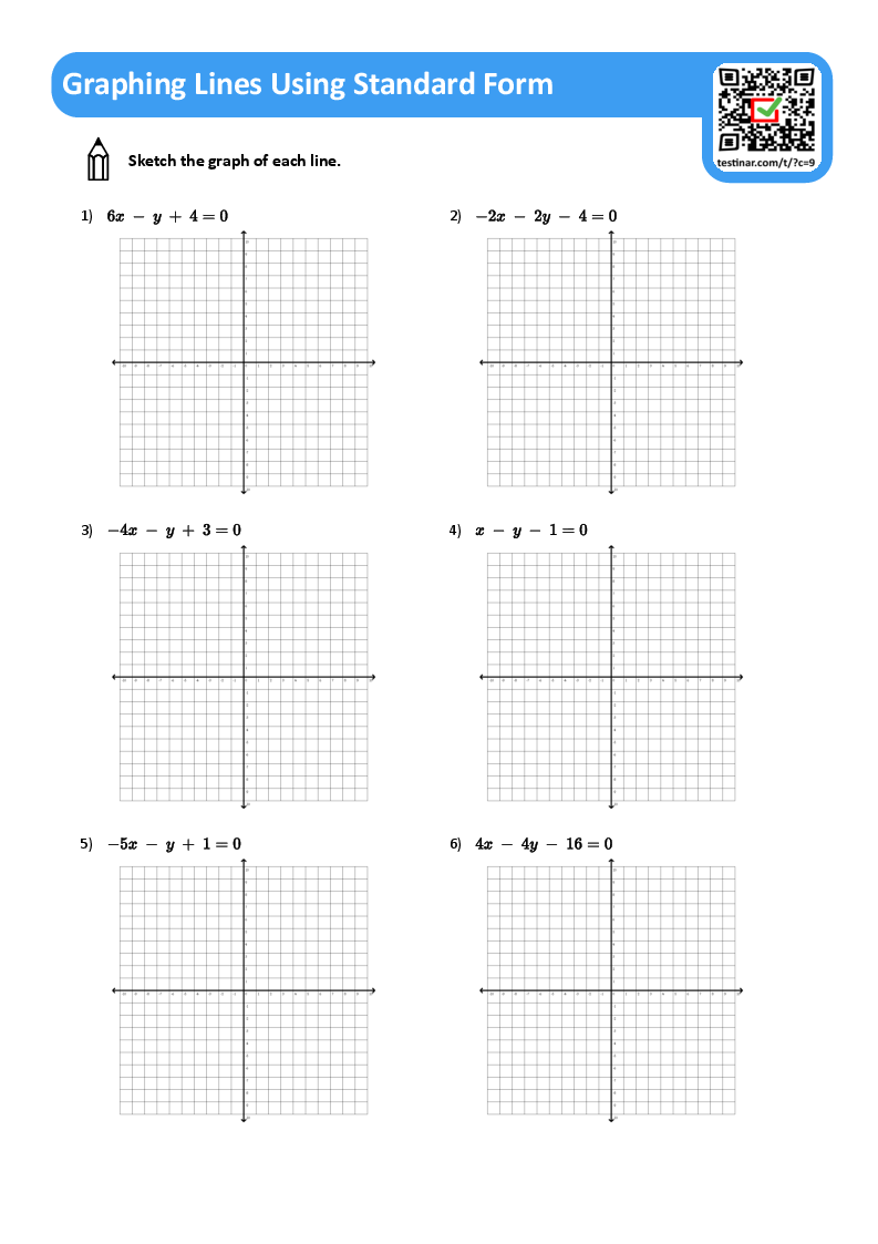 Graphing Lines Worksheet Pdf