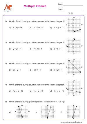 Graphing Lines Worksheets for Math Mastery