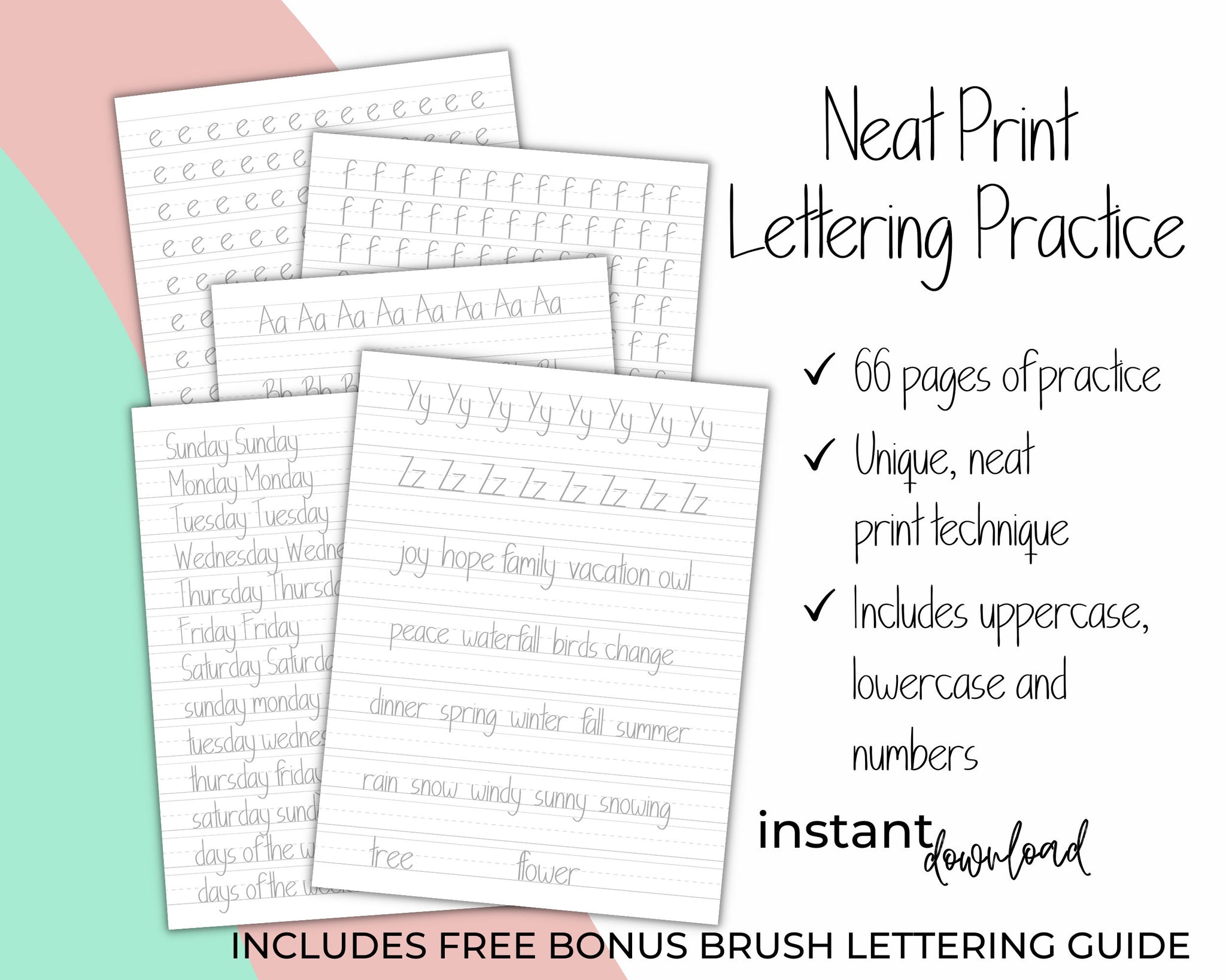 Handwriting Practice Sheets Pdf