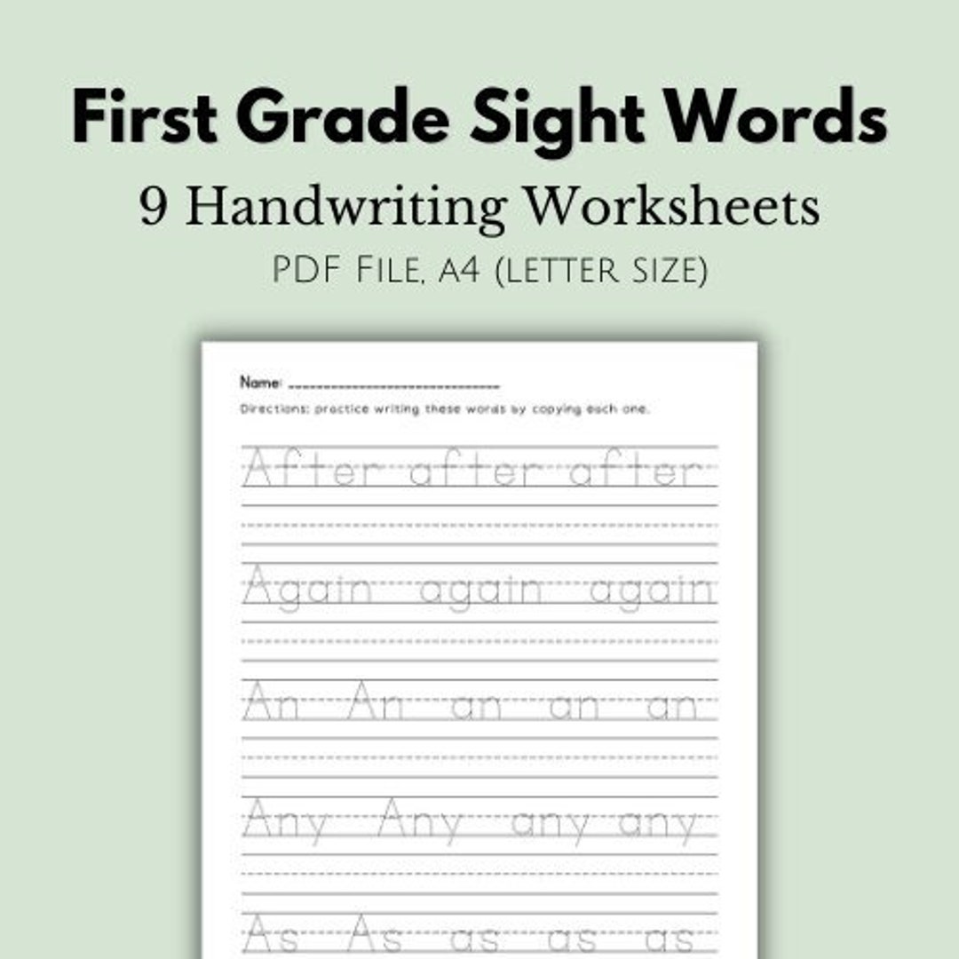 Handwriting Practice Worksheets Pdf