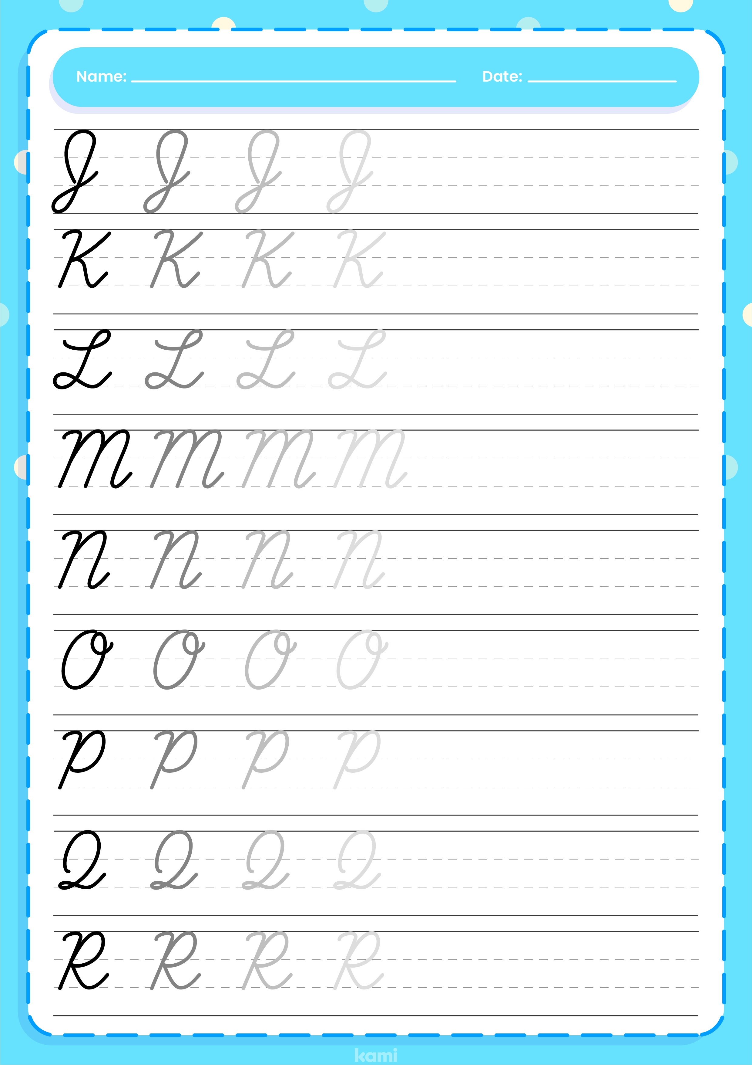 Mastering Cursive with Handwriting Worksheets