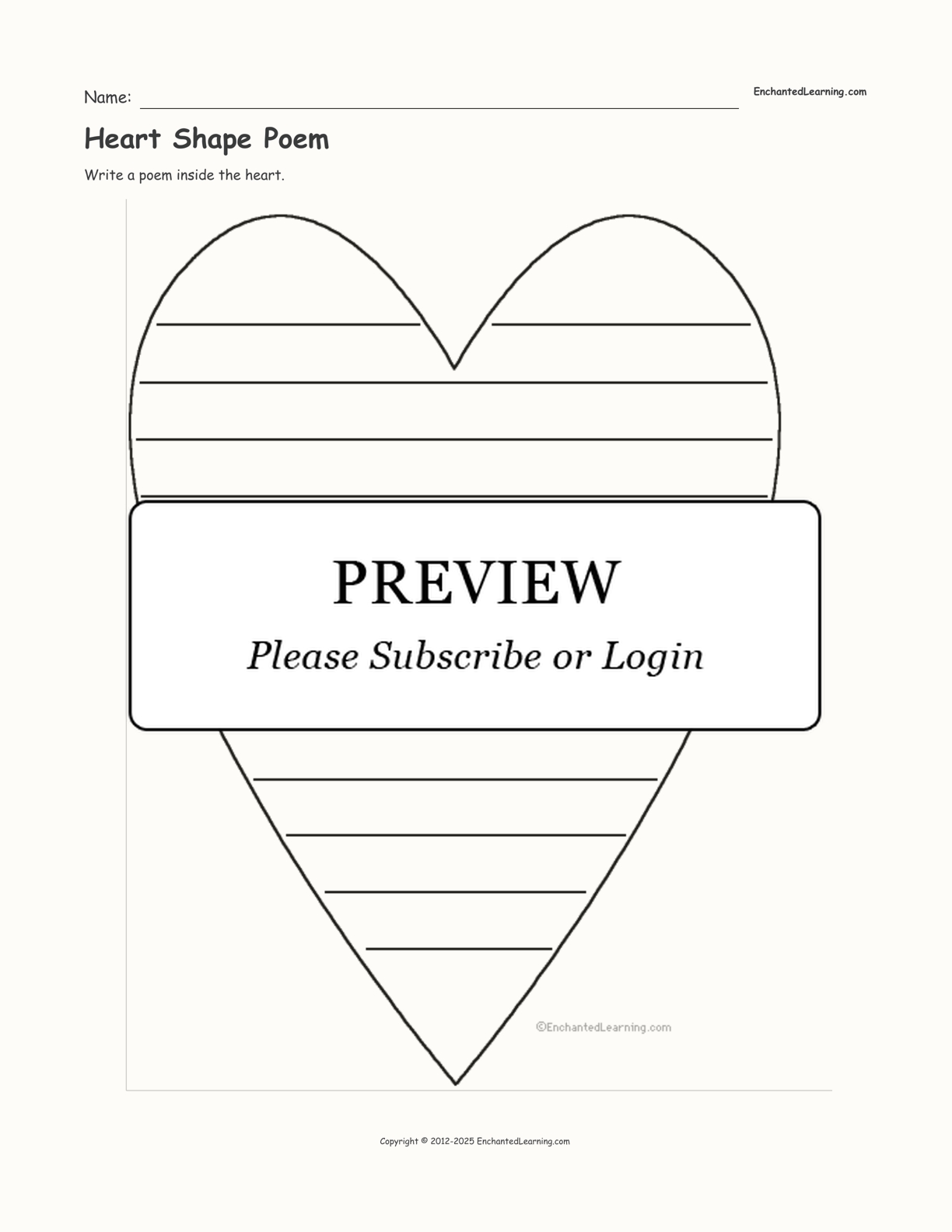 Free Heart Shape Worksheet for Kids to Print