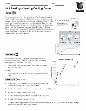 Heating Curve Worksheet Made Easy for Chemistry Students