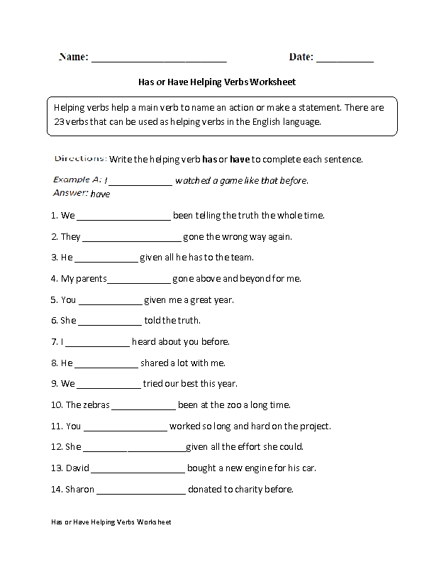 7 Essential Helping Verbs Worksheet Tips