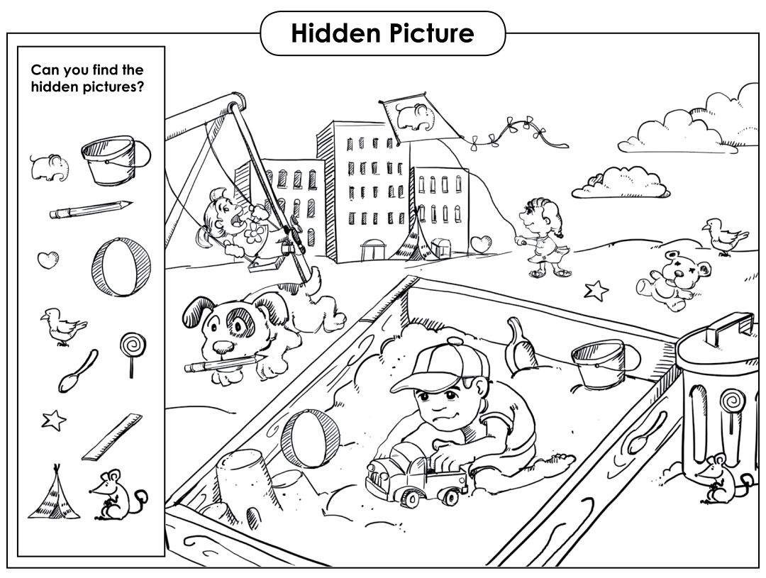 Hidden Object Worksheets For Kindergarten School Zone My First Hidden Pictures Workbook Ages 4