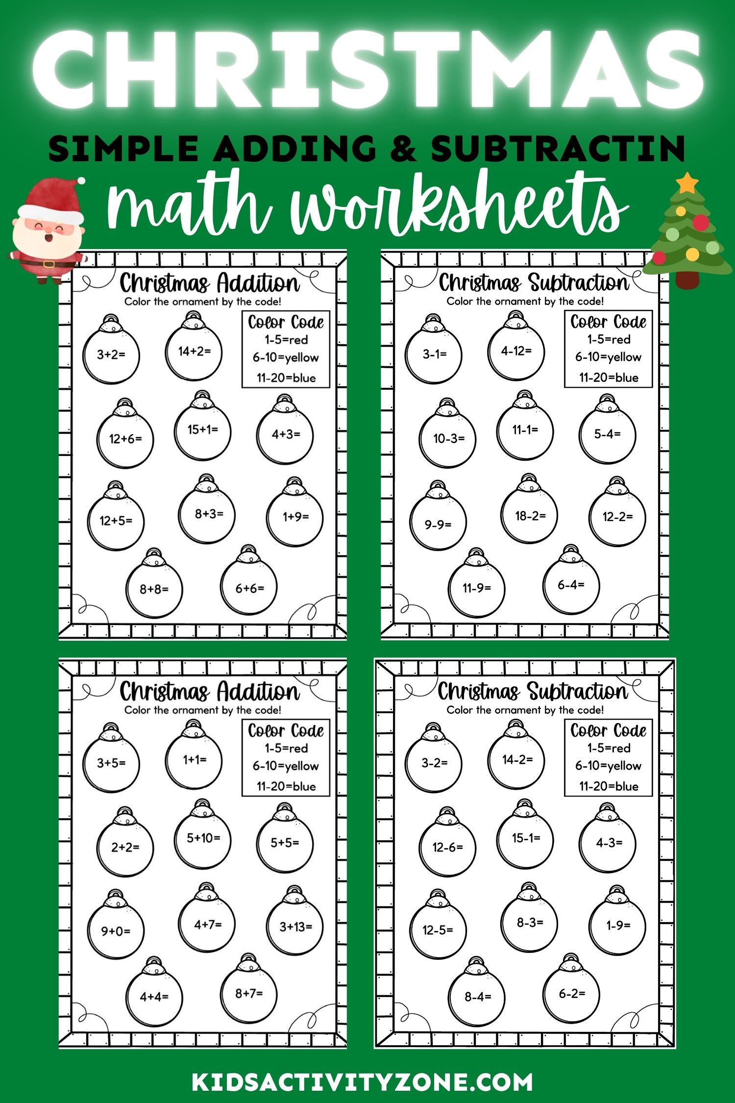 7 Fun Holiday Math Worksheets for Kids