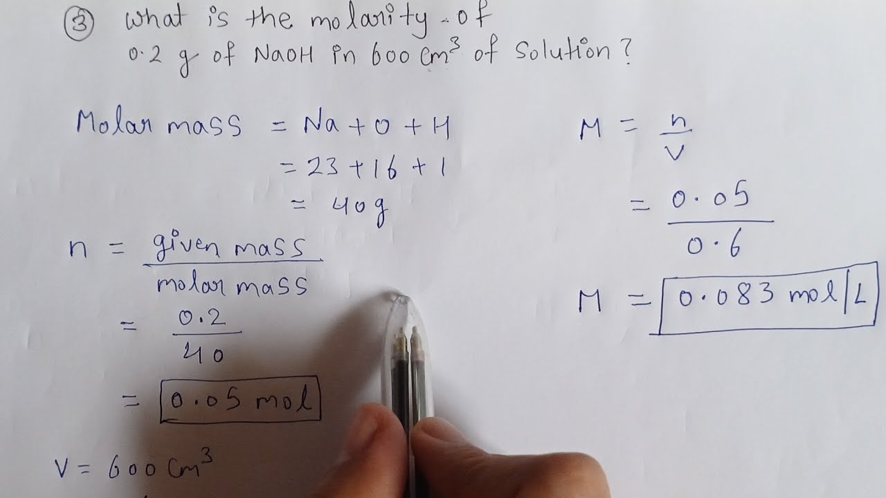 How To Calculate Molarity Trick To Calculate Molarity Molarity Calculation Easy Trick Youtube