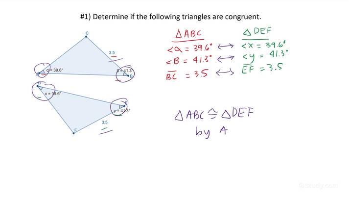 How To Prove Triangles Are Congruent Using Asa Or Aas Geometry