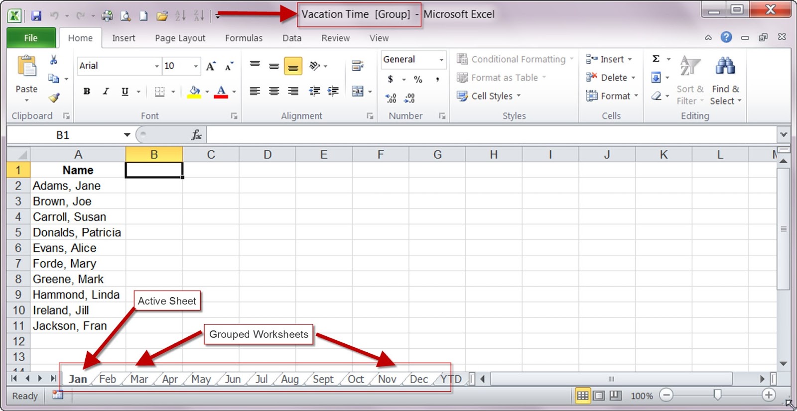 How To Select All Worksheets To Excel Group