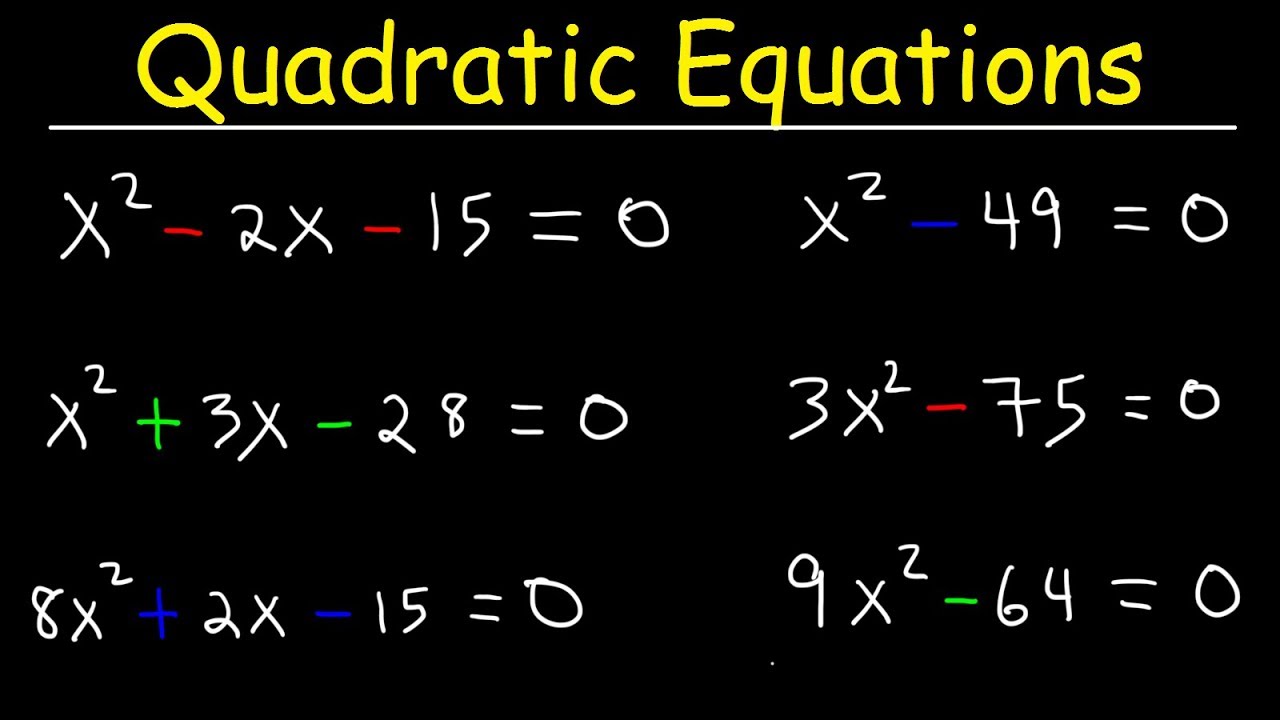 How To Solve Quadratic Equations By Factoring Quick Simple