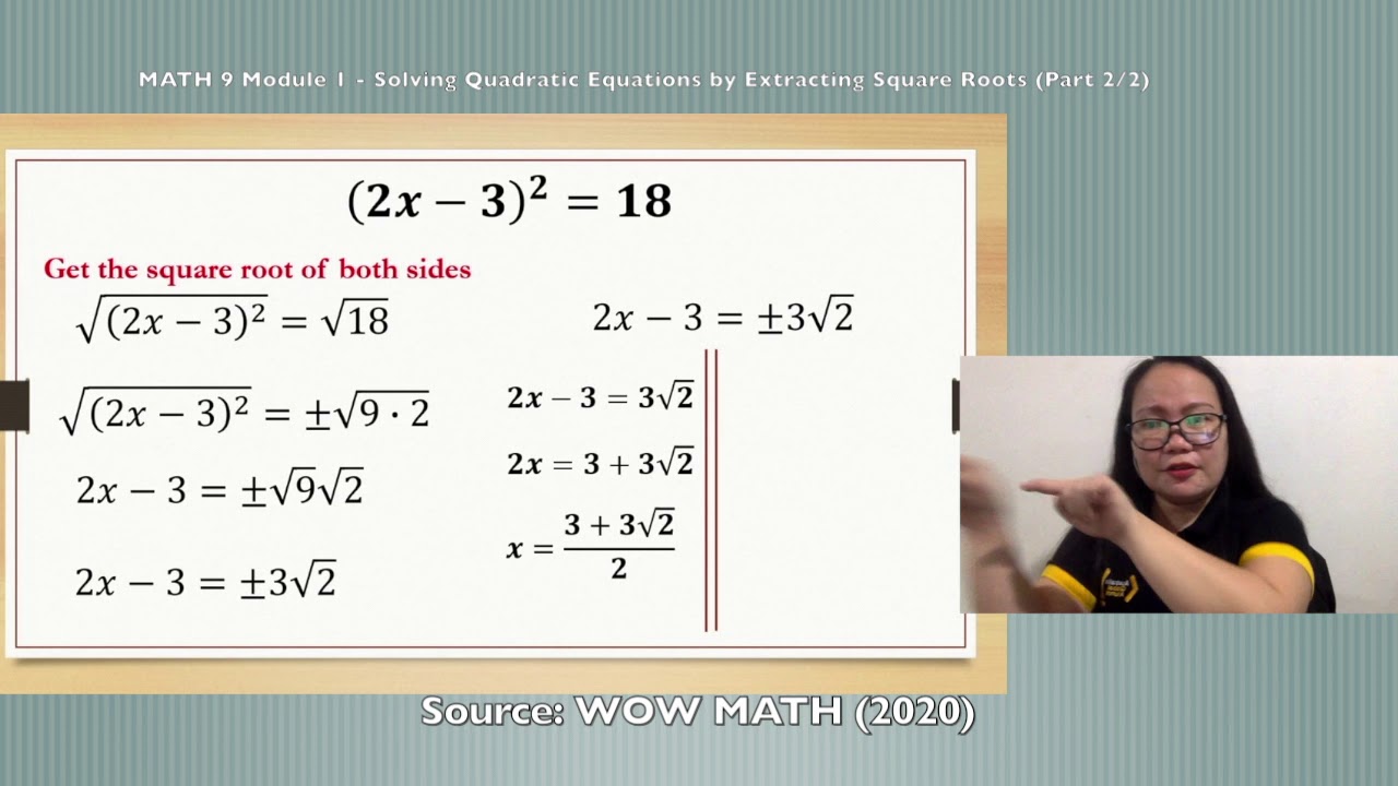 How To Solve Square Root Equations Youtube