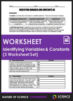 Identify the Variables Worksheet Guide