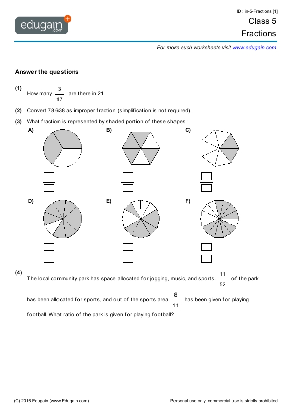 5 Ways to Master Fractions with Worksheets