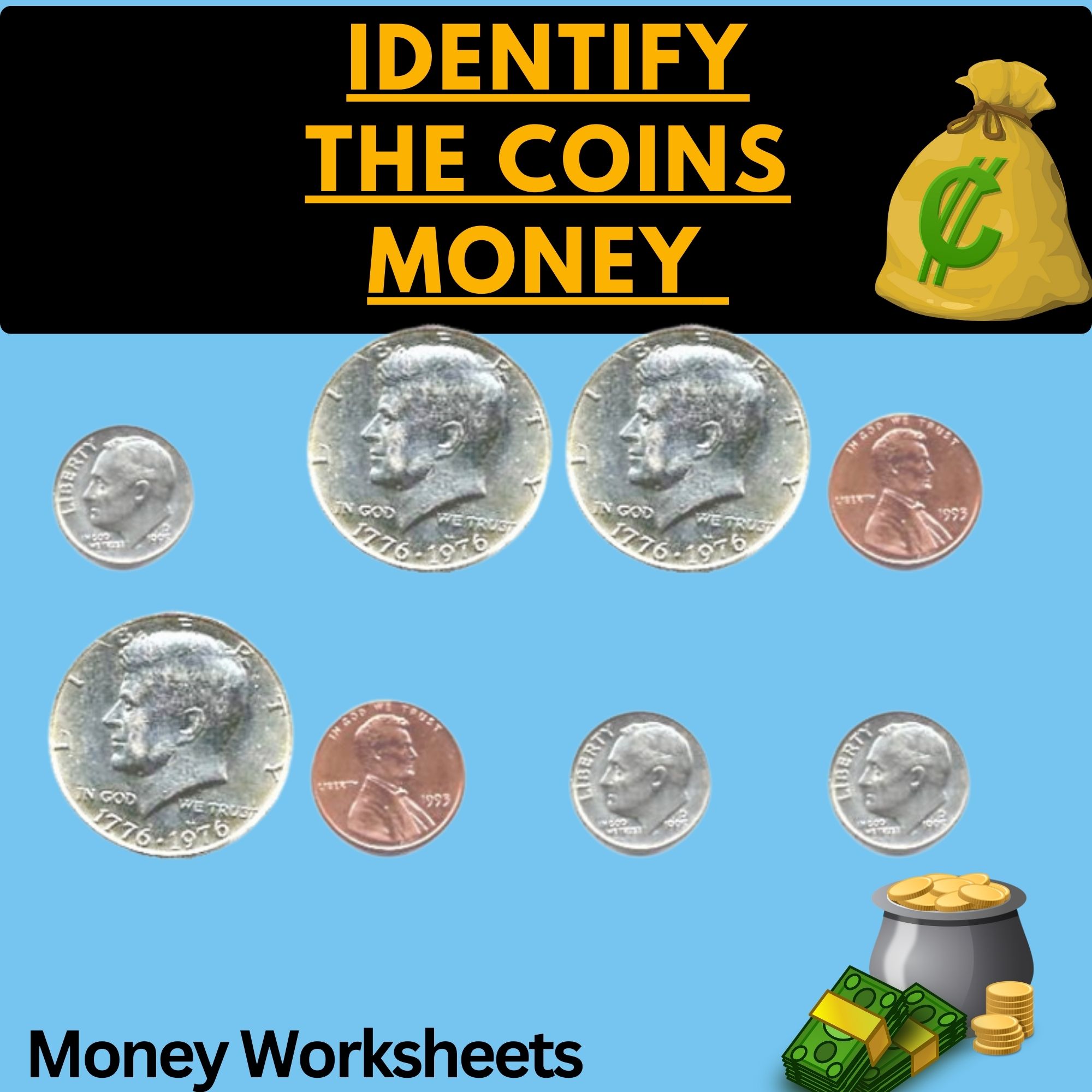 5 Ways to Identify Money with Worksheets