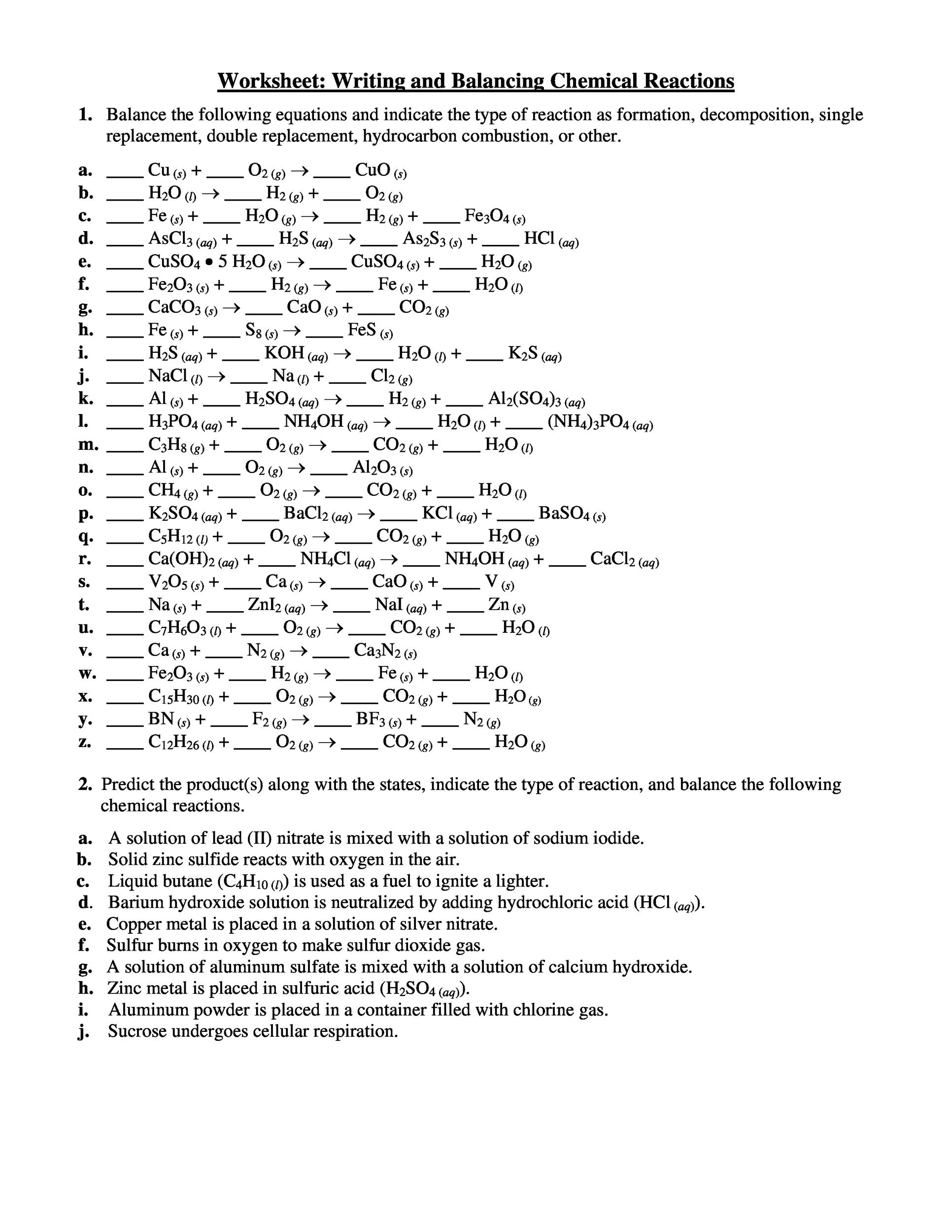 Mastering Reaction Types and Balancing Equations Made Easy