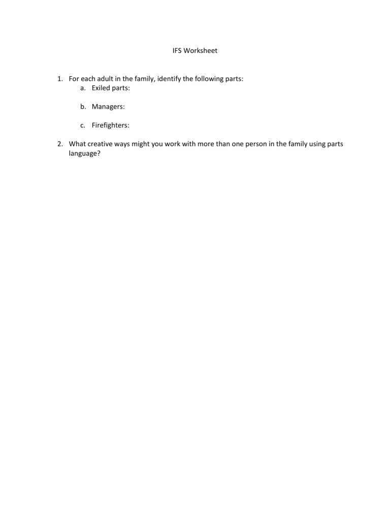 IFS Parts Worksheet: Simplify Your Industrial Filter Search