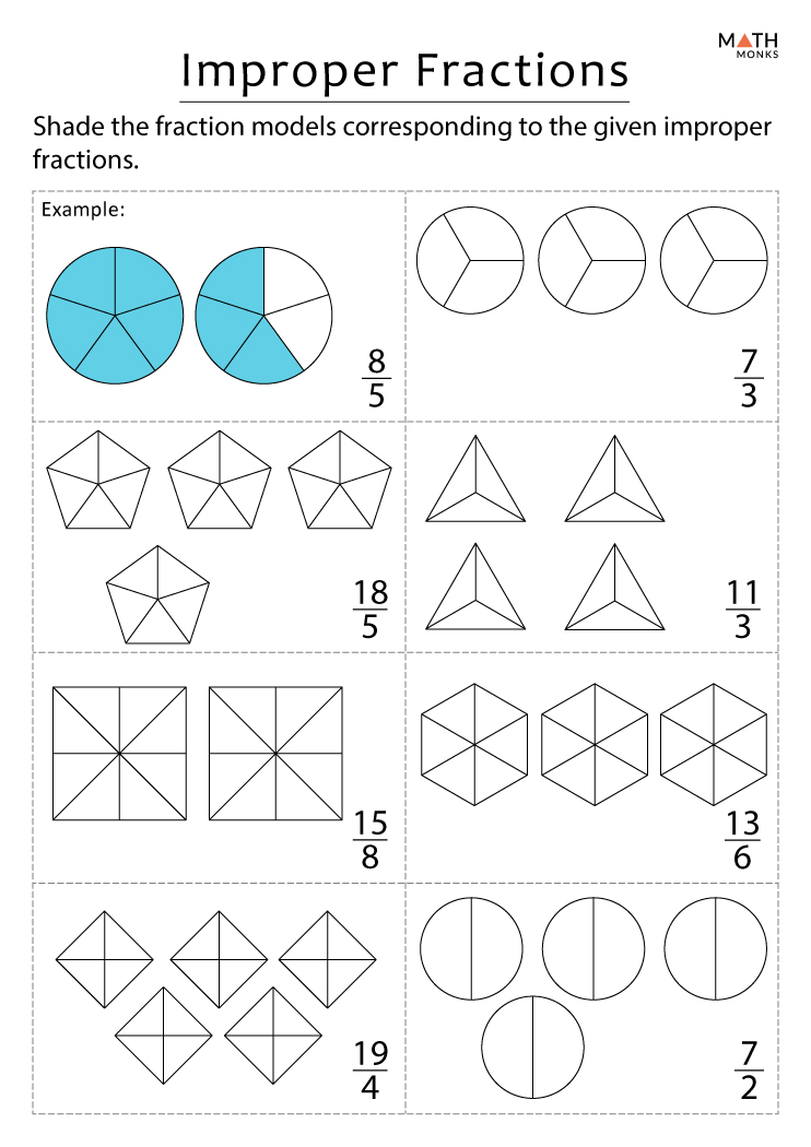 5 Ways to Master Improper Fractions with Worksheets