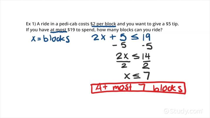 Inequality Word Problems