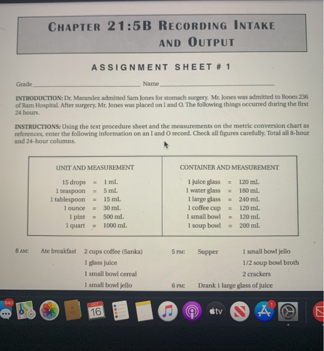 5 Essential Intake and Output Worksheet Answers