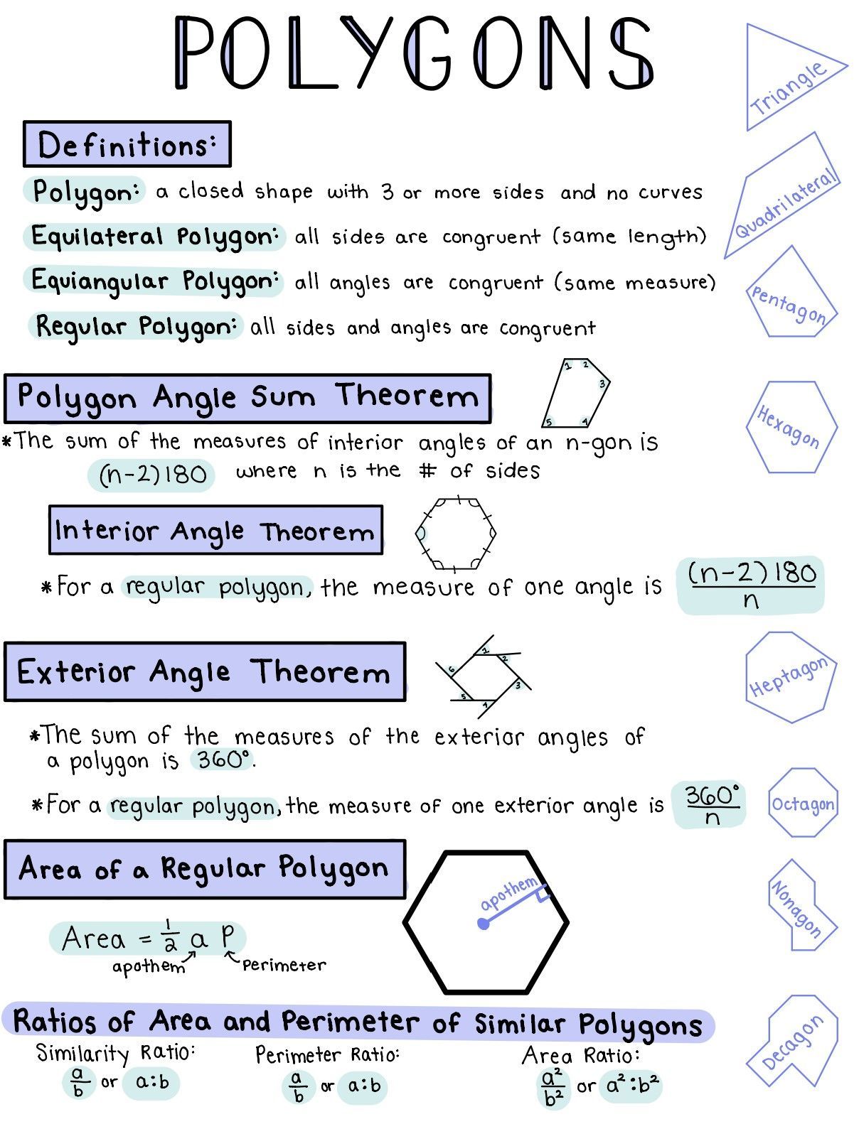 Interior And Exterior Angles Of Polygons Worksheets