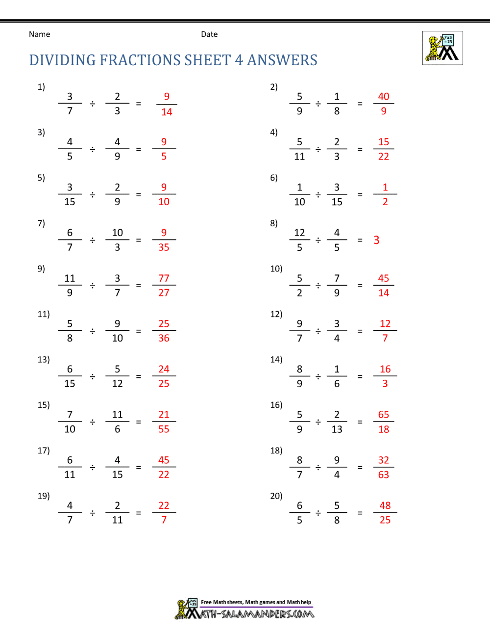 Introduction To Fractions Worksheet Pdf